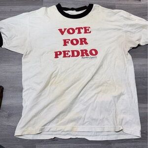 'Vote for Pedro' T-Shirt - White and Black